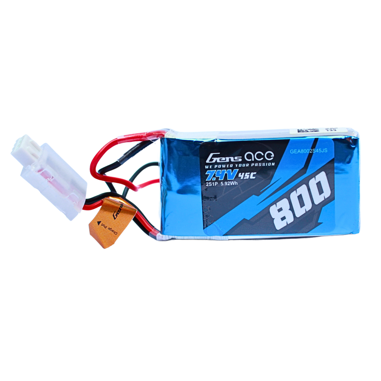 Batería Lipo Tattu 800 mah 2S 7.4V 45C