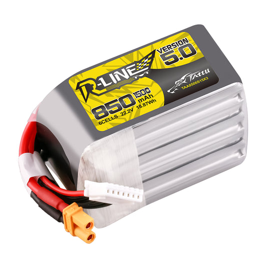 Tattu R-Line Version 5.0 850mAh 6S 22.2V 150C con conector XT30U-F