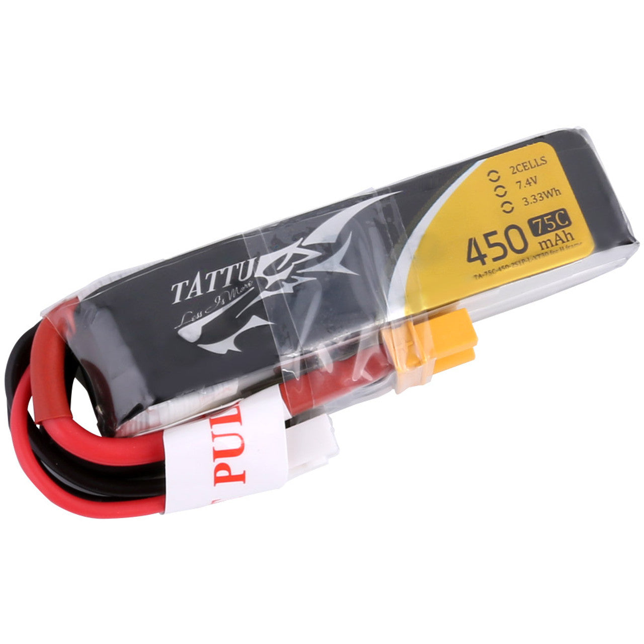 Batería Lipo TATTU 450 mah 2S 7.4V  75C conector XT30