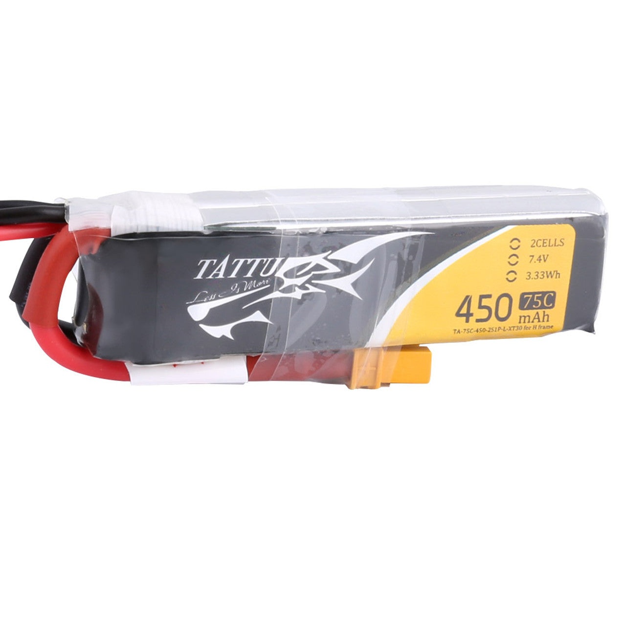 Batería Lipo TATTU 450 mah 2S 7.4V  75C conector XT30