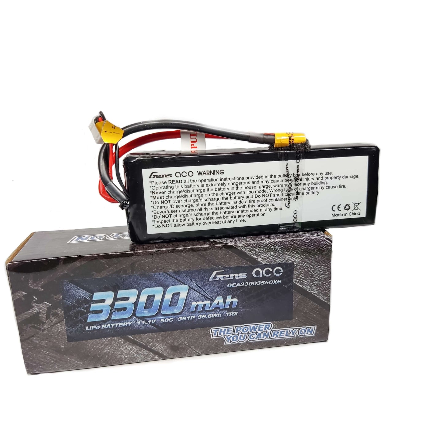 Bateria Lipo GENS ACE 3300 mah 3s 11.1v 50C con conector XT60