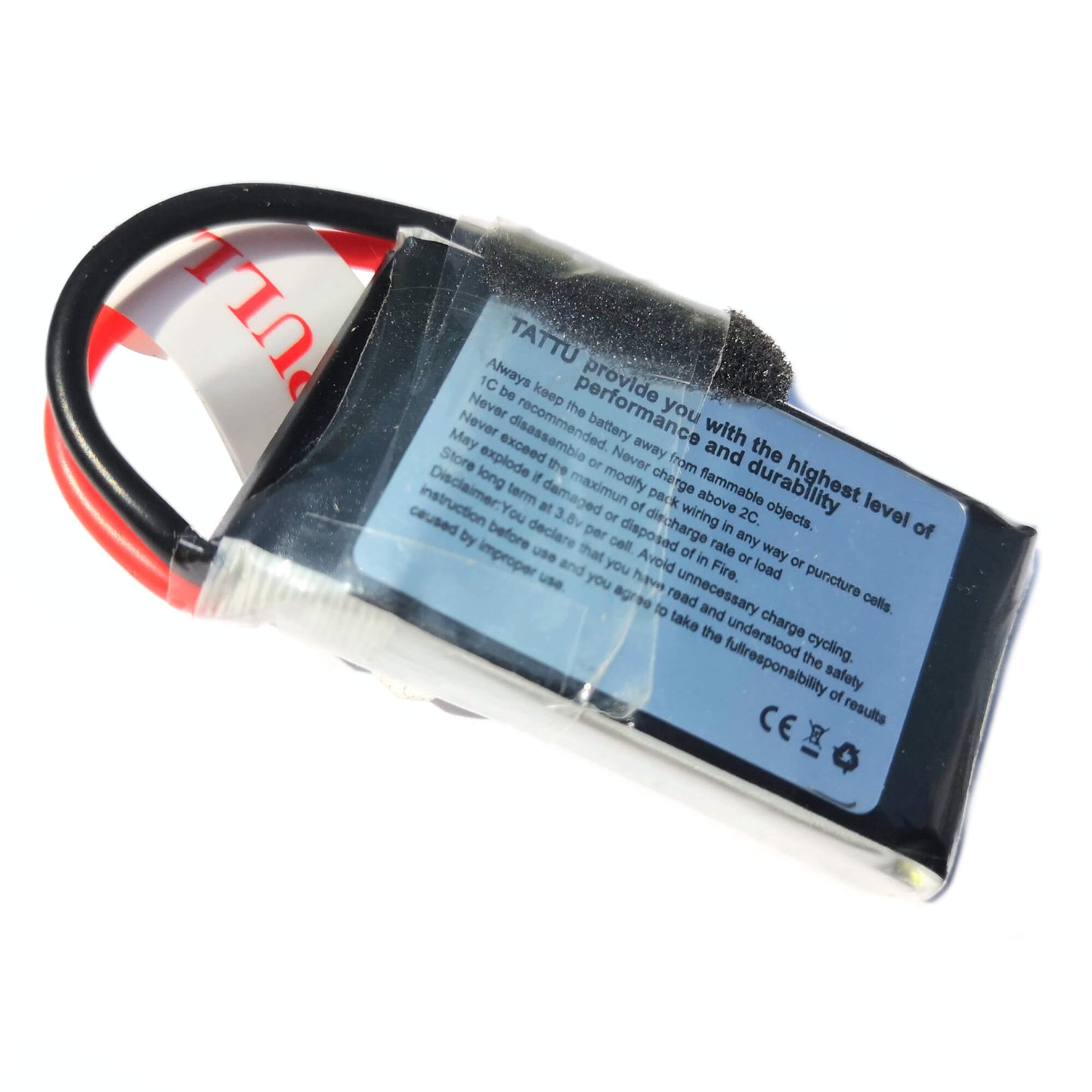 Batería Lipo TATTU 450 mah 1S 3.7V 75C conector JST