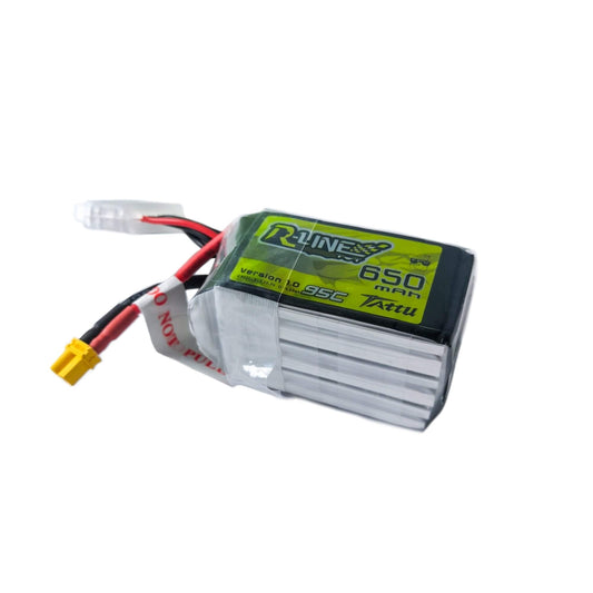 3 Pack - Batería Lipo TATTU R-Line 650 mah 22.2V 6S 95C con conector XT30