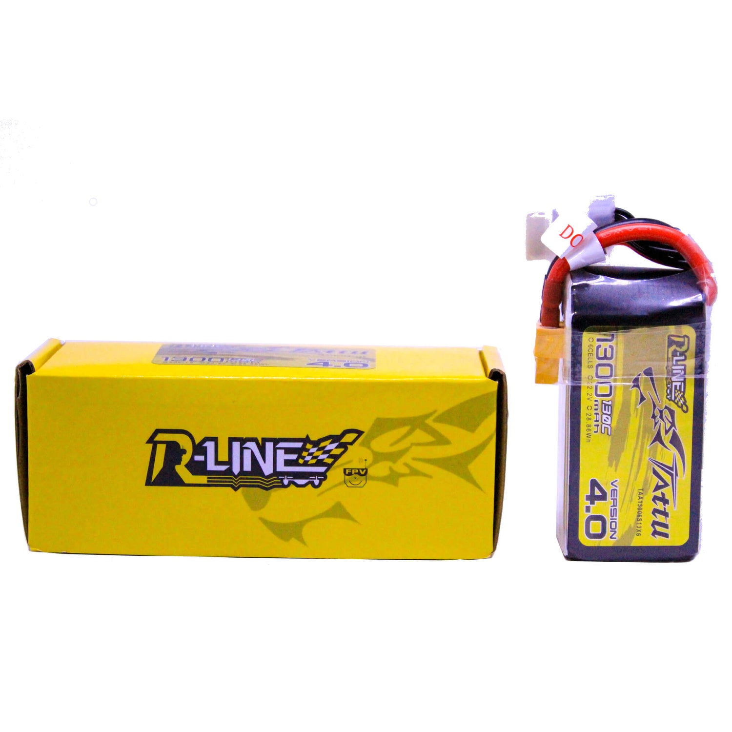 Batterie Lipo Tattu R-Line 4S 1300mAh 130C - Version 4.0 - Drone