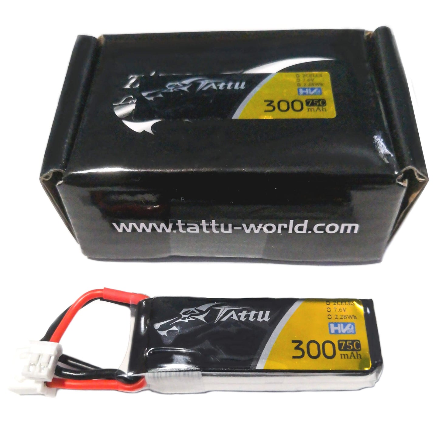 Batería Lipo Tattu 300 mah 2S 7.6V HV 75C con conector PHR 2.0
