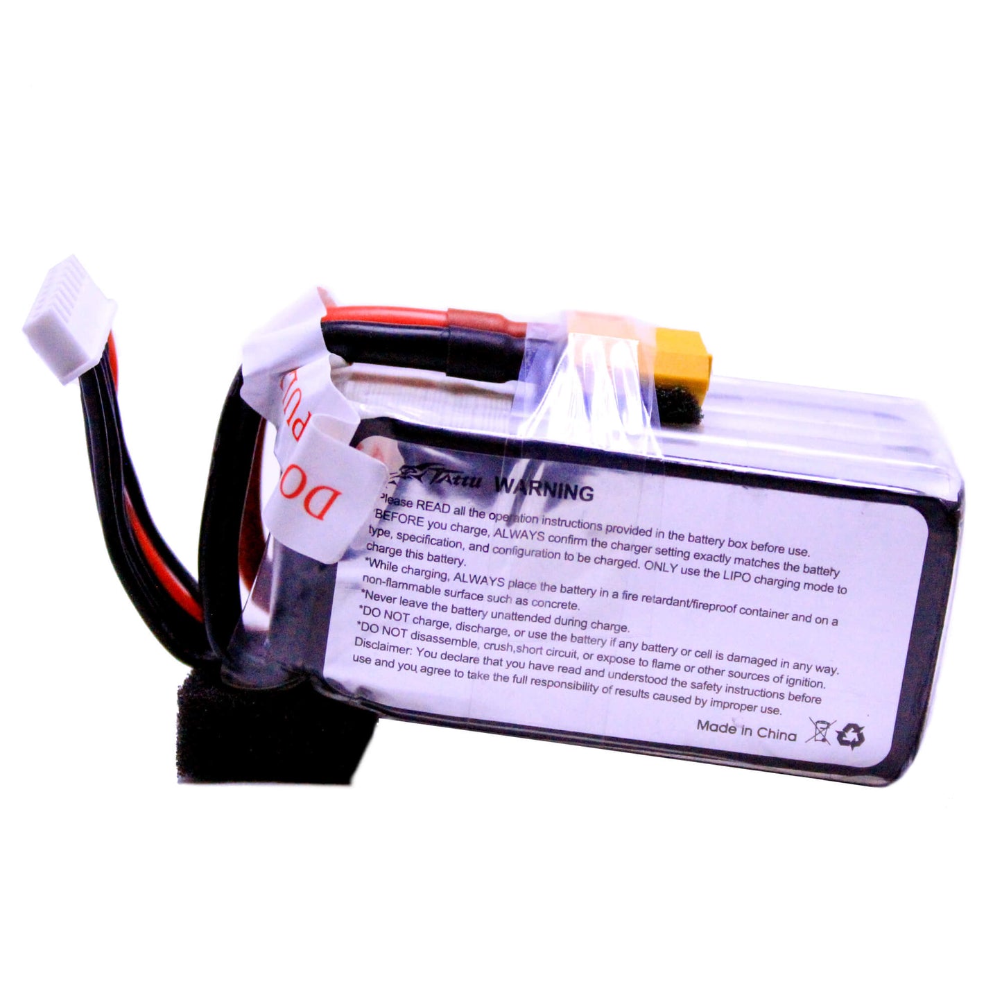 Batería Lipo TATTU 1300 mah 6S 22.2V 100C conector XT60