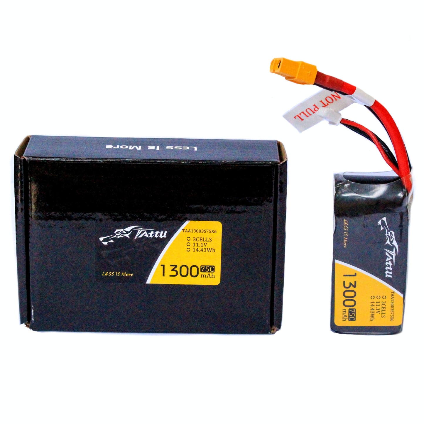 Batería Lipo TATTU 1300 mah 3S 75C conector XT60