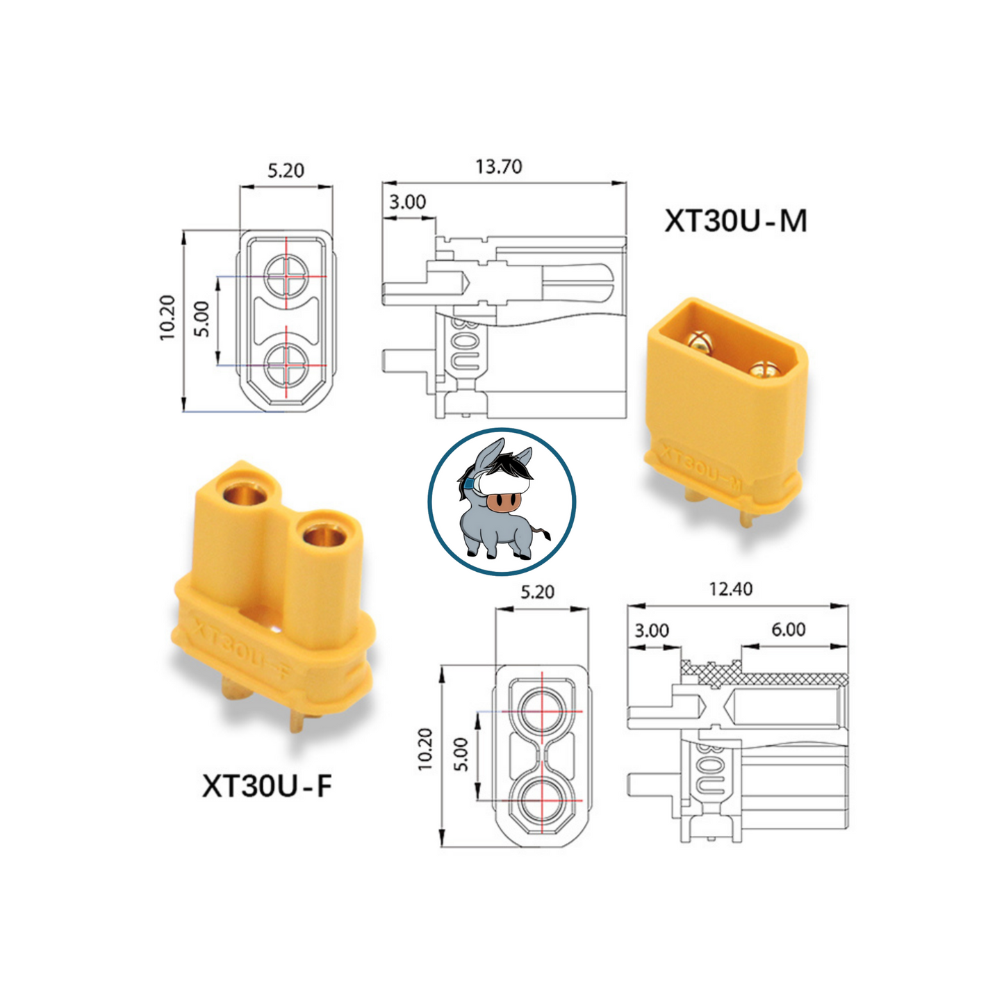 Conector XT30 Par Macho Hembra AMASS